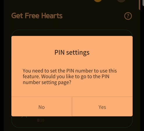 3. This will show up if your account is new. Just click Yes and set your pin. Make sure to save your pin.