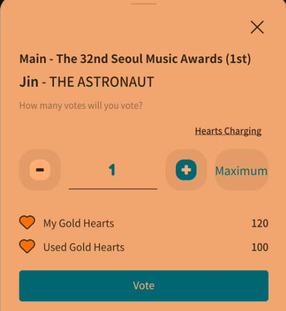 4. You may dropped all your votes. 100 hearts = 1 SMA vote. If you collected 200 hearts then you can dropped 2 votes.